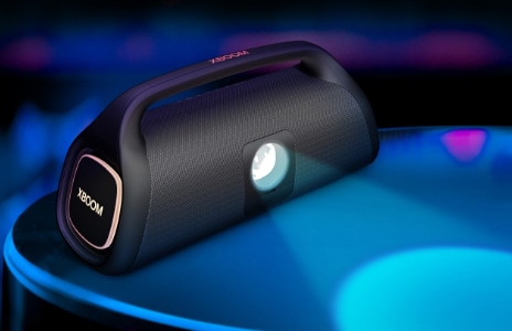Imagem do XBOOM Go para mostrar a luz acesa